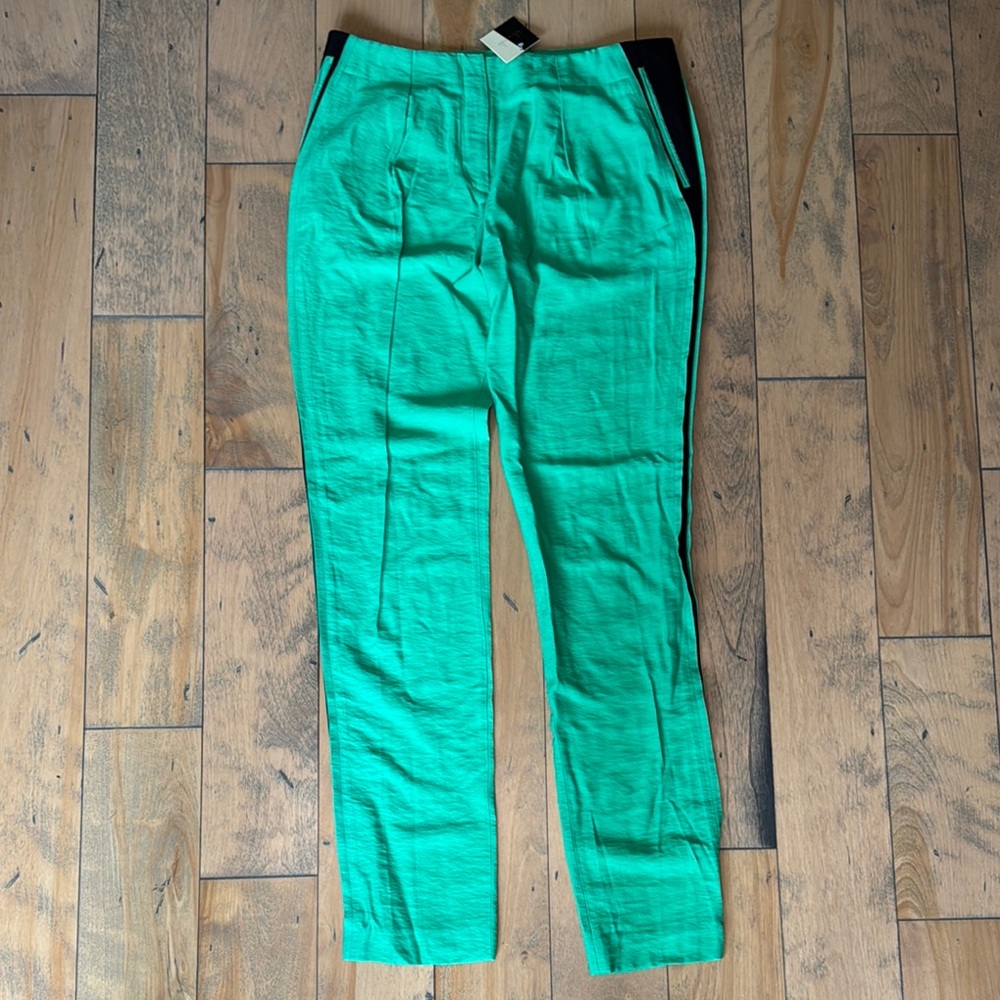 BNWT kelly wearstler warhol pants green linen size 10